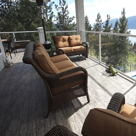 Vinyl decking project on Vancouver Island
